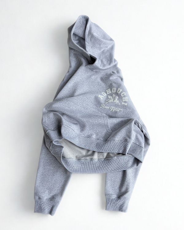 BORN WILD HOODIE - COLOR GRIS CLARO