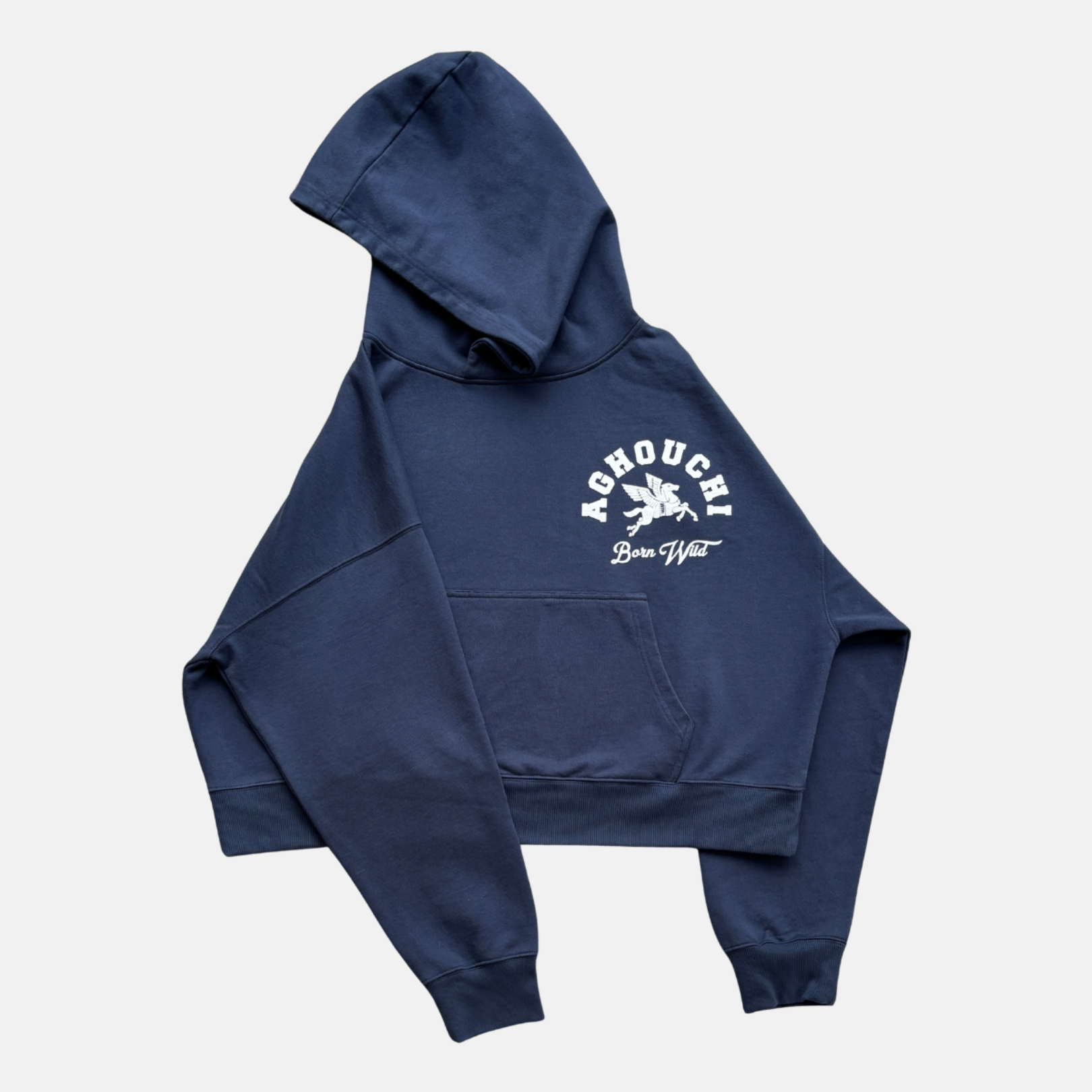 BORN WILD HOODIE - COLOR AZUL MARINO